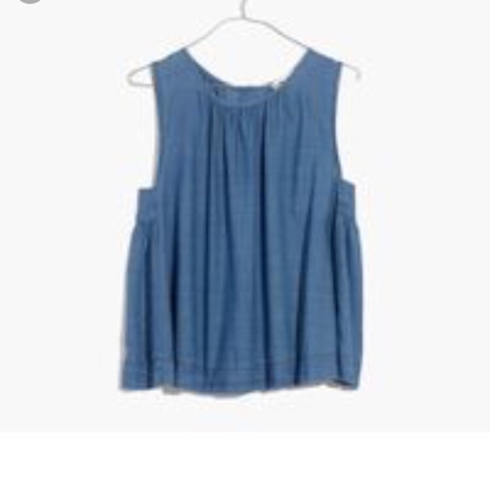 Madewell Riverbank Button Back Top in Indigo